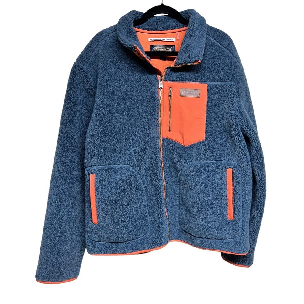 Pendleton Winthrop Berber Fleece Jacket Storm Blue Men’s Size XL